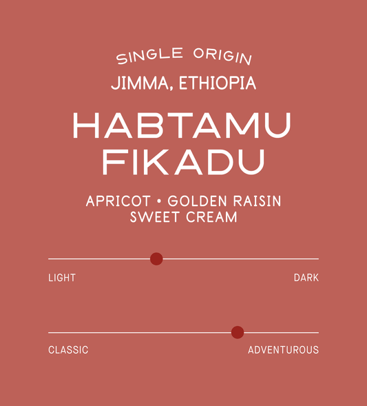 Verve Coffee Roasters - Habtamu Fikadu - Scent Profile - Single Origin - Jimma, Ethiopia - Tasting Notes: Apricot, Golden Raisin, Sweet Cream - Light + Adventurous