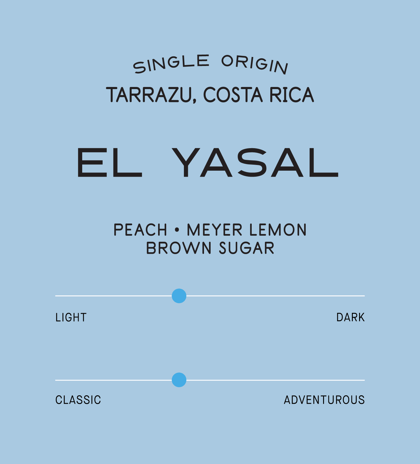 Verve Coffee Roasters - El Yasal - Scent Profile - Single Origin - Tarrazu, Costa Rica - Tasting Notes: Peach, Meyer Lemon, Brown Sugar - Light + Classic